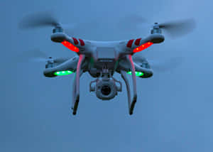 Quadcopter Drone In Flight Wallpaper