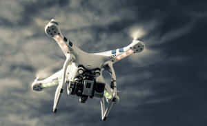 Quadcopter Dronein Flight Wallpaper