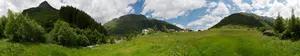 Quaint Rolling Hills Village Three Screen Wallpaper