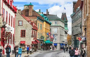 Quebec City Colorful Buildings Wallpaper