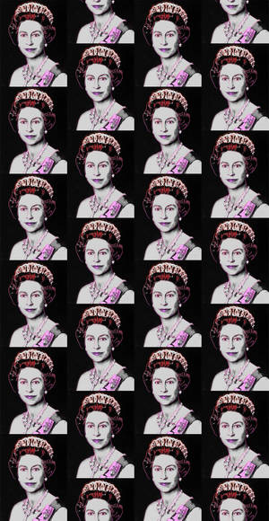 Queen Elizabeth Stamp Art Wallpaper