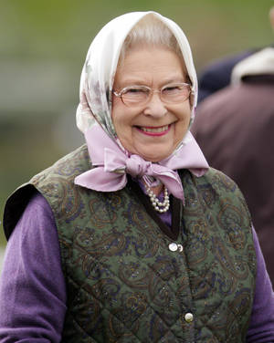 Queen Elizabeth Wearing Bandana Wallpaper