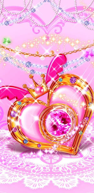 Queen Girly Sparkly Heart Wallpaper