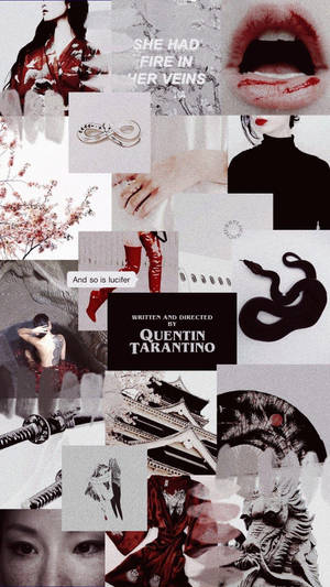 Quentin Tarantino Aesthetic Collage Wallpaper