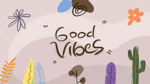 Quirky Good Vibe Digital Art Wallpaper