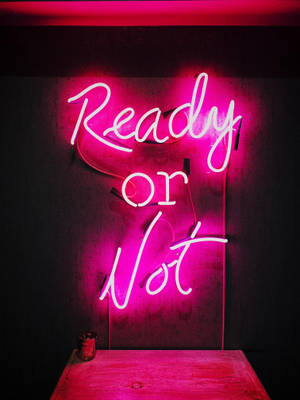 Quote Pink Neon Aesthetic Wallpaper