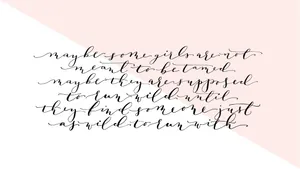 Quote Text In Cute Writing Wallpaper