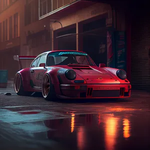 R W B Porsche Nighttime Showcase.jpg Wallpaper