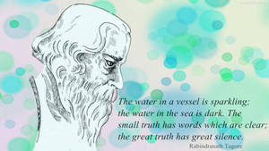 Rabindranath Tagore Quote Blue Wallpaper