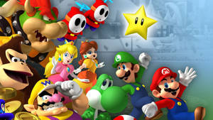 Race With Mario, Luigi And Friends Wallpaper