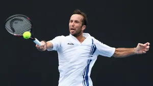 Radek Stepanek Hitting Tennis Ball Wallpaper