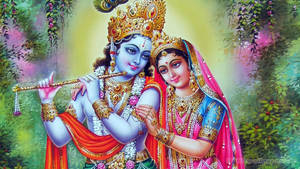Radha Krishna 3d Loving Relationship Wallpaper