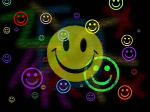 Radiant Aesthetic Smiley Face Wallpaper