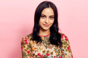 Radiant Latina Girl, Camila Mendes, In Elegant Outfit Wallpaper