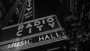 Radio City Music Hall Marquee Night Wallpaper