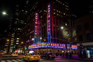 Radio City New York City Night View Wallpaper