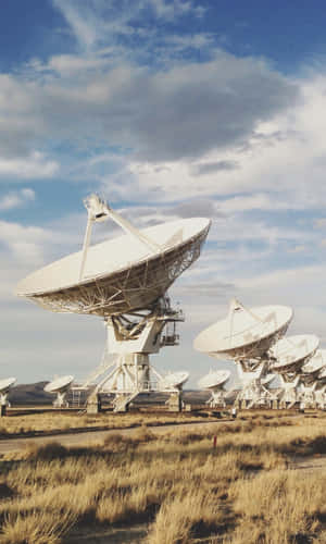 Radio Telescope Antenna Array Sky Wallpaper