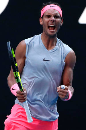 Rafael Nadal Hyped-up Expression Wallpaper
