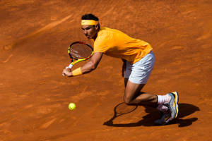 Rafael Nadal Playing Tennis Wallpaper