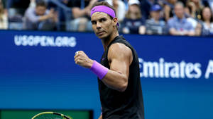 Rafael Nadal Serious Tennis Match Wallpaper