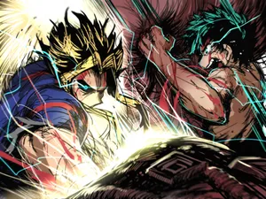 Raging Toshinori And Deku Wallpaper