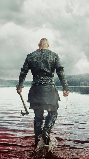 Ragnar Lothbrok 4k Vikings Bloody Sea Wallpaper