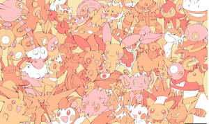 Raichu Pokemon Doodle Wallpaper