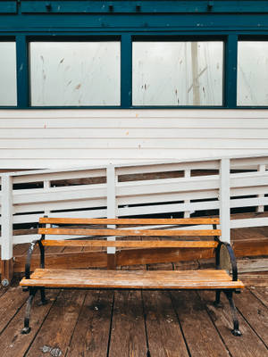 Railway Station Wooden Bench Old Iphone Wallpaper