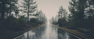 Rain On Highway Road Wallpaper