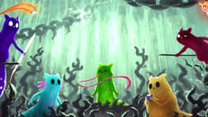 Rain World Creatures Gathering Wallpaper