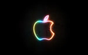 Rainbow Apple Outline Wallpaper