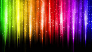 Rainbow Background With Lights And Stars Wallpaper