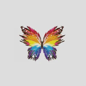 Rainbow Butterfly Art Cute Girly Ipad Wallpaper