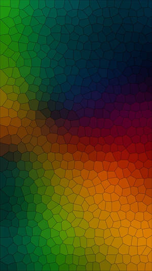 Rainbow Colored Honeycomb Ios 12 Wallpaper
