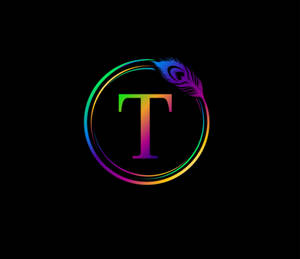 Rainbow Colored Letter T Wallpaper