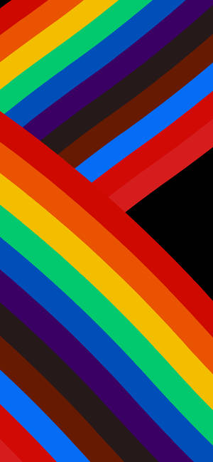 Rainbow Dark Hues Ios 16 Wallpaper