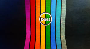 Rainbow Dell 4k Logo Wallpaper
