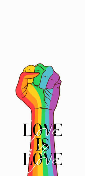 Rainbow Fist Lgbt Iphone Wallpaper