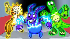 Rainbow Friends Electric Adventure Wallpaper