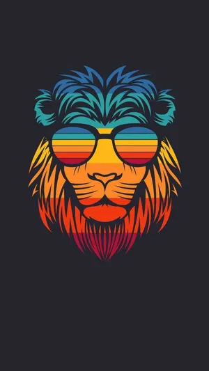 Rainbow Leo Lion Wallpaper