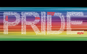 Rainbow Lines Typography Pride Desktop Wallpaper