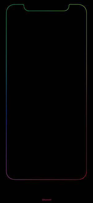 Rainbow Outline Iphone Screen Wallpaper