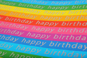 Rainbow Pink Birthday Wallpaper