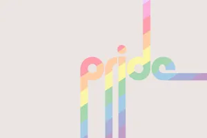 Rainbow Pride Word Art Wallpaper
