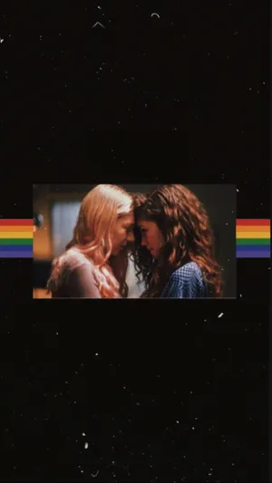 Rainbow Rue And Jules Euphoria Hbo Wallpaper