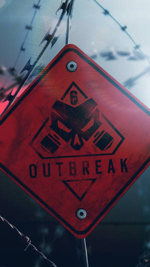 Rainbow Six Siege Outbreak Logo Iphone Wallpaper