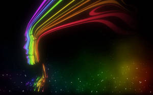 Rainbow Woman Art Image Wallpaper