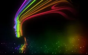 Rainbow Woman Art Image Wallpaper