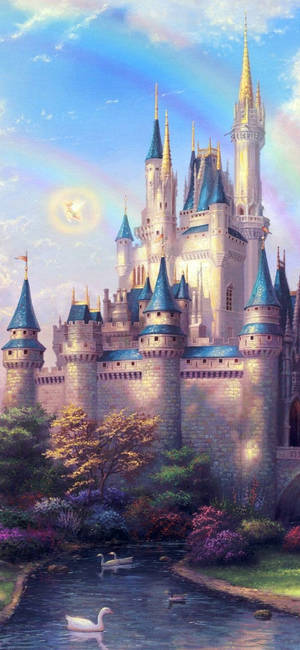 Rainbows Disney Castle Wallpaper