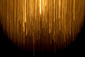 Raining Glitch Of Gold Wallpaper